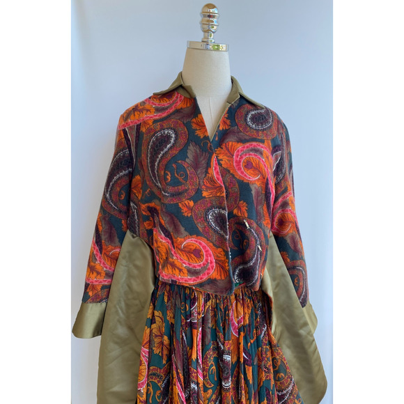 EDOARDO ROCHA Haute Couture Jacket Skirt Suit Two-Piece Set Wool Silk US 4/6 - Picture 13 of 16